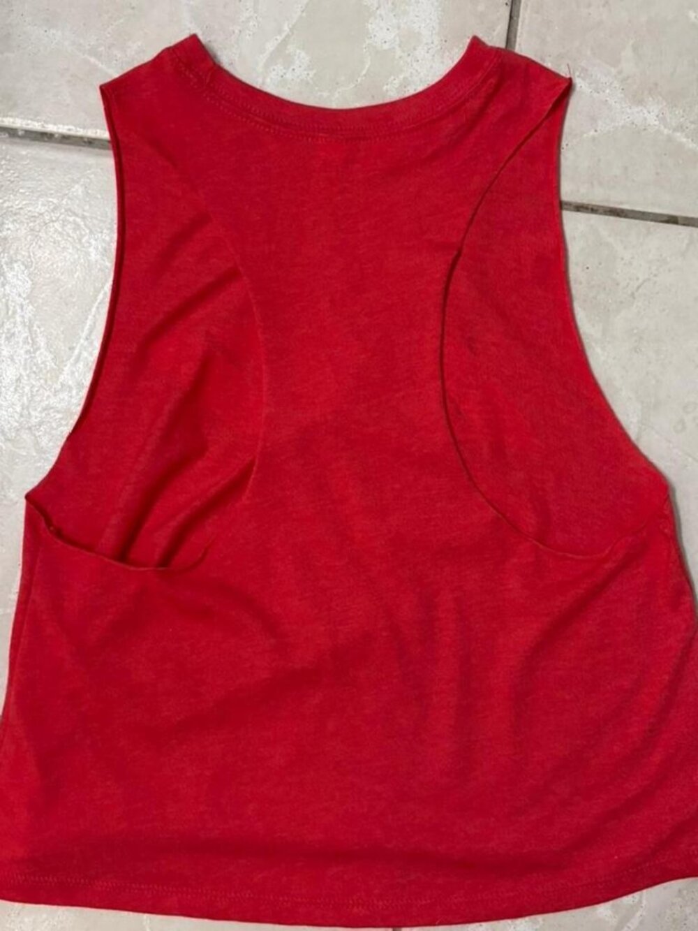 Formula 1 Racing Red Cropped Muscle Tank Top Graphic Tee - Picture 2 of 4